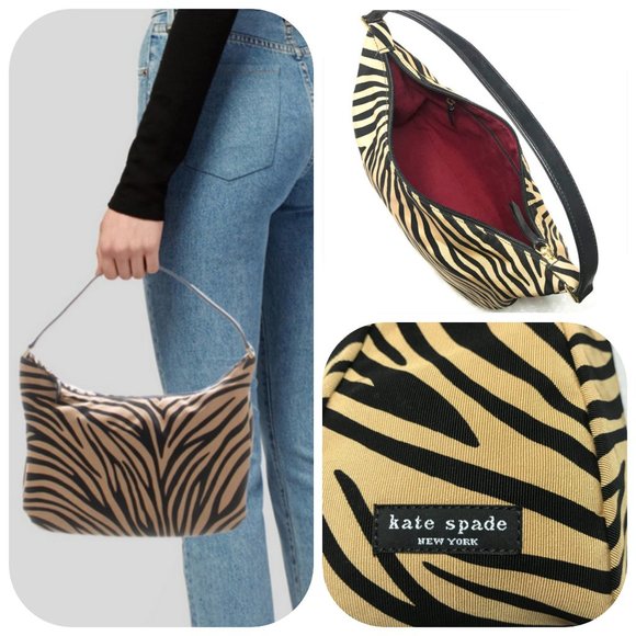 Zebra Animal Print Handle Shoulder Bag